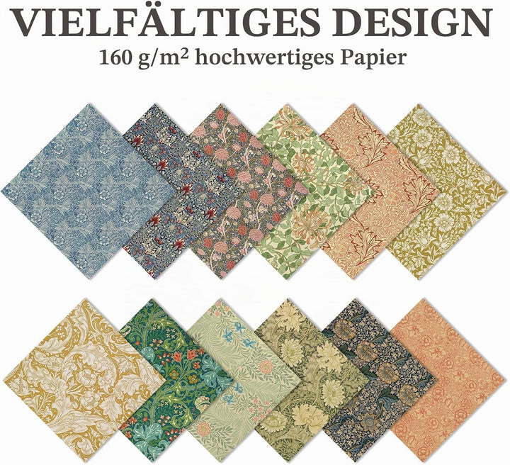 Scrapbook Papier Blumen Muster Doppelseitiges Bastelpapier, 30,5x30,5 cm/12x12 in Frühling Motivpapi
