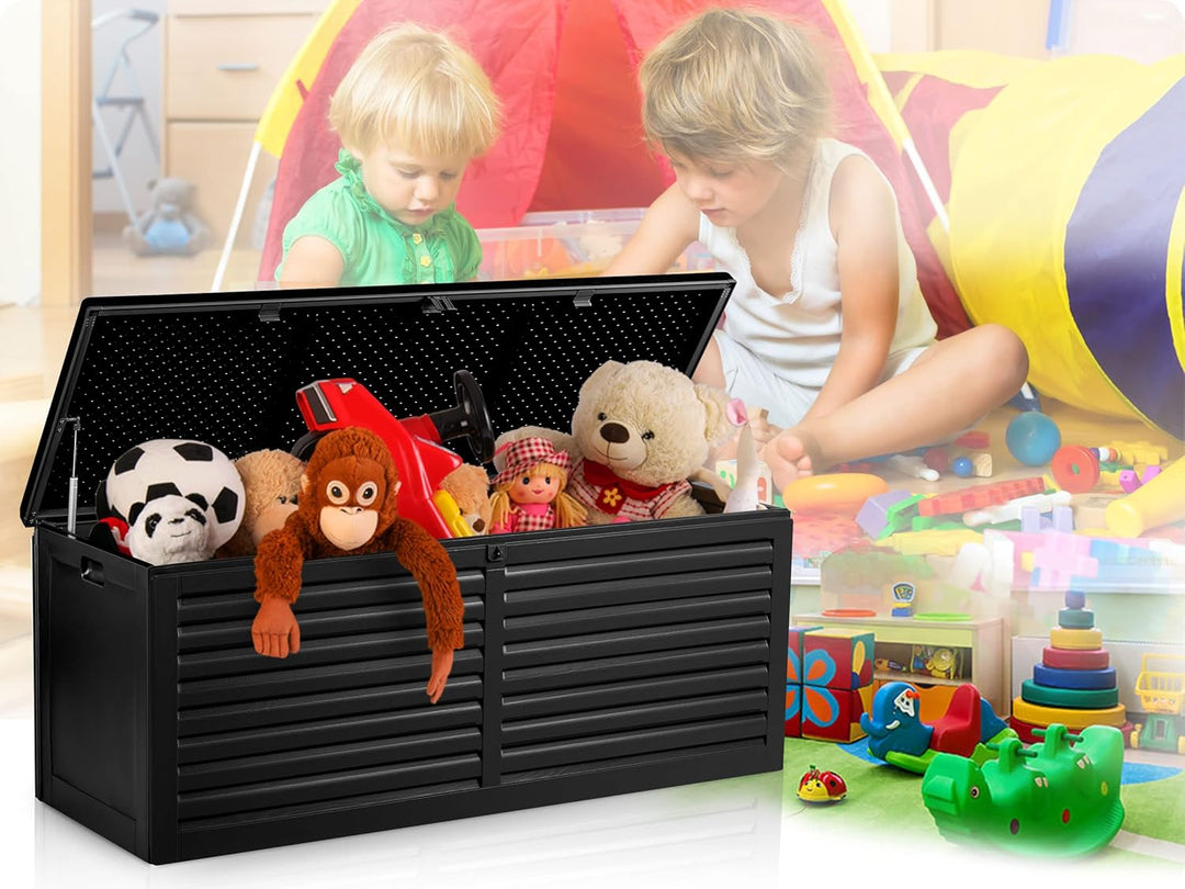 Plonos Garten-Box Solid Black verstärkte Kunststoffkonstruktion Aussen für Garten für Balkon und Ter