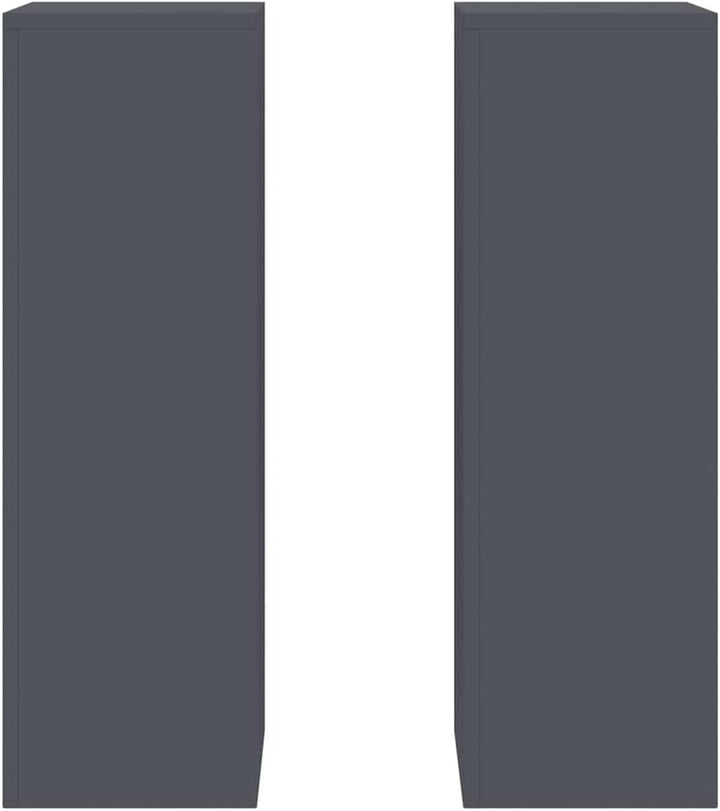 vidaXL Pflanzenständer 2 pcs Anthrazit 24 x 24 x 75 cm Stahl, Garten und Terrasse, moderner Pflanzen
