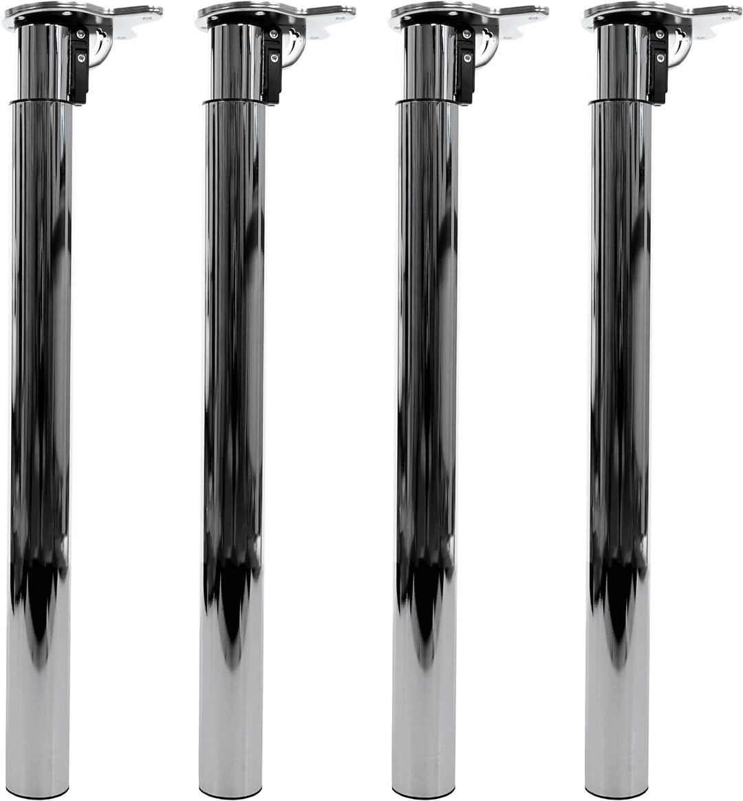 Mendler 4er-Set Tischbein HWC-H35 für Schreibtisch Tischfuss klappbar Drehmechanismus höhenverstellb