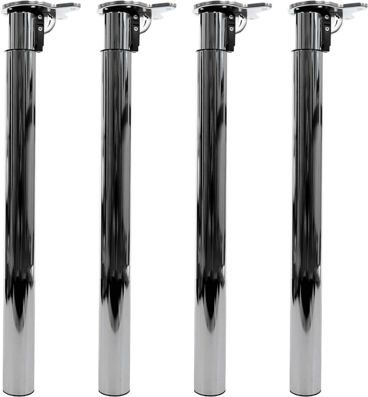 Mendler 4er-Set Tischbein HWC-H35 für Schreibtisch Tischfuss klappbar Drehmechanismus höhenverstellb