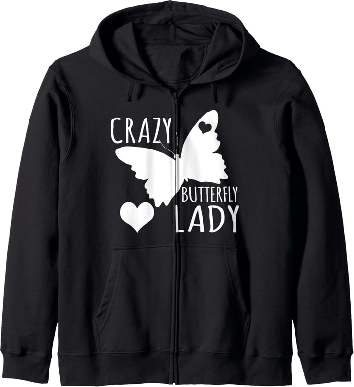 Butterfly Lover Funny - Verrückte Schmetterlingsdame Kapuzenjacke