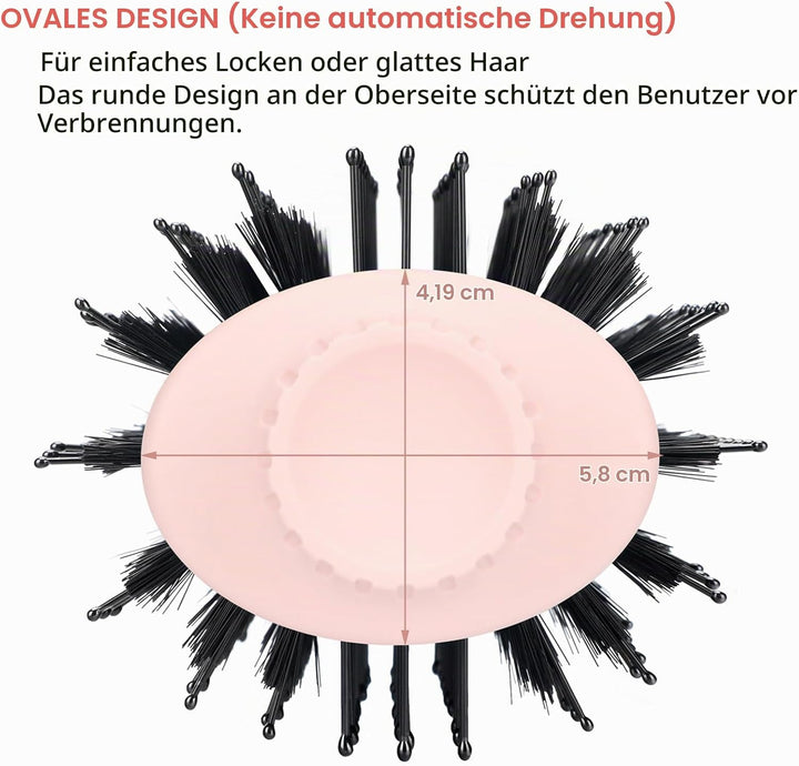 One-Step Warmluftbürste Föhnbürste, PARWIN PRO BEAUTY Rundbürstenföhn, 4 in 1 Ovale Haartrockner loc