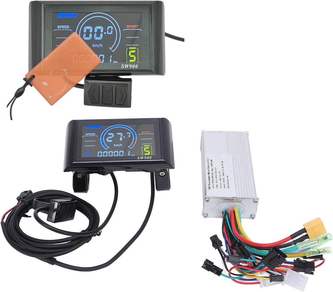 BuyWeek Elektrofahrrad Brushless Motor Controller Kit, 36V 48V 60V 450W 500W Sinuswelle Controller u