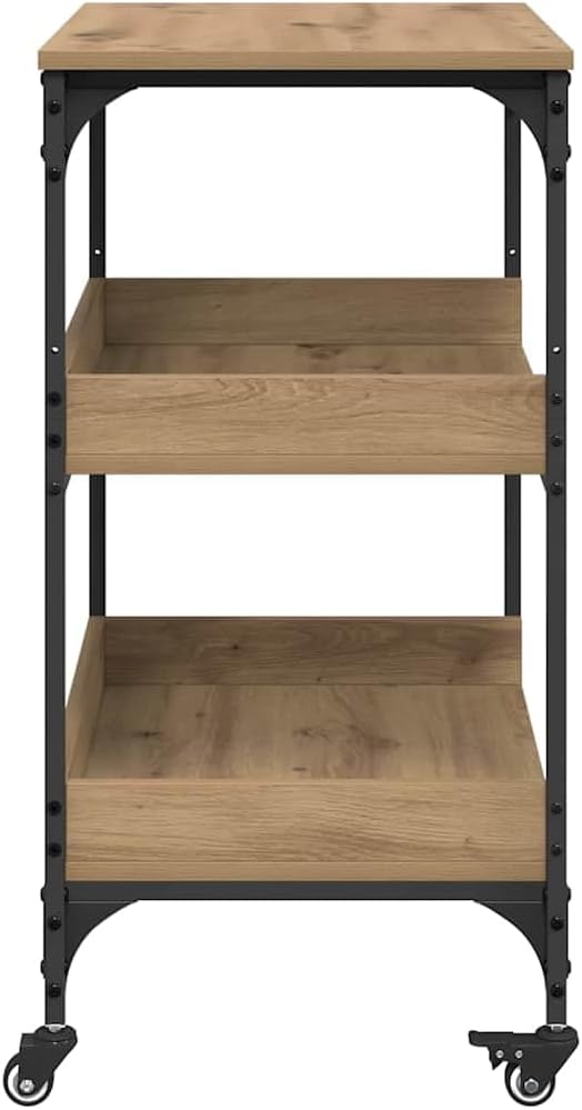 vidaXL Küchentrolley Artisan-Eiche 60 x 41 x 80.5 cm Holzwerkstoff, Mobiler Küchenwagen, rechteckig,