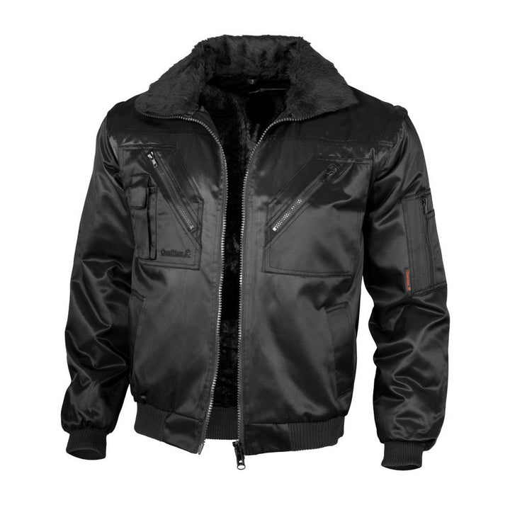 teXXor Piloten Oslo Arbeitsjacke mit abnehmbaren Ärmeln, M, schwarz, 4176 M Schwarz, M Schwarz