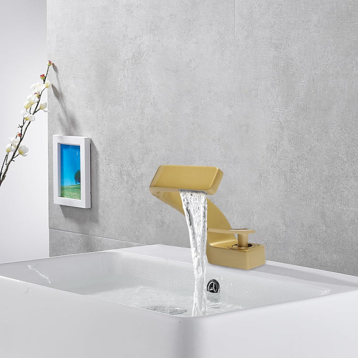 bad wasserfall armatur waschtischarmatur modern Design badezimmerarmatur elegant für Waschtischarmat