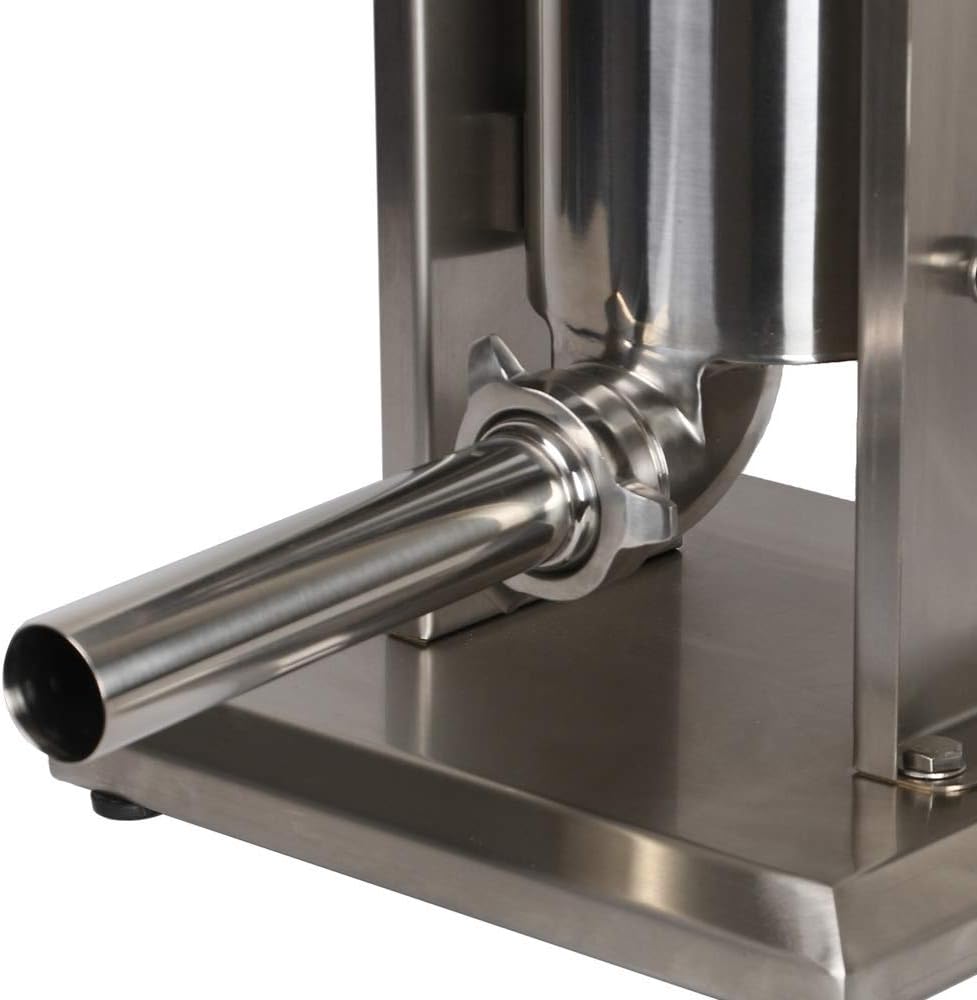 Melko Wurstfüllmaschine Edelstahl 5l Wurstpresse Wurstfüller Wurstmaschine mit 2-Gang-Getriebe Wurst