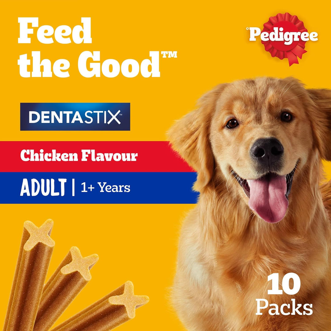 Pedigree DentaStix Daily Oral Care Zahnpflegesnack für grosse Hunde – Hundeleckerli mit Huhn- &amp; Rind
