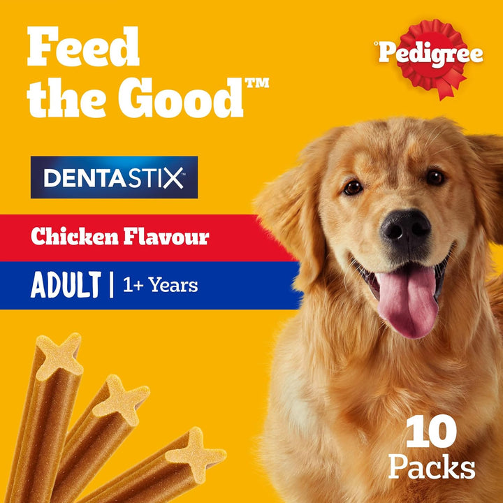 Pedigree DentaStix Daily Oral Care Zahnpflegesnack für grosse Hunde – Hundeleckerli mit Huhn- &amp; Rind