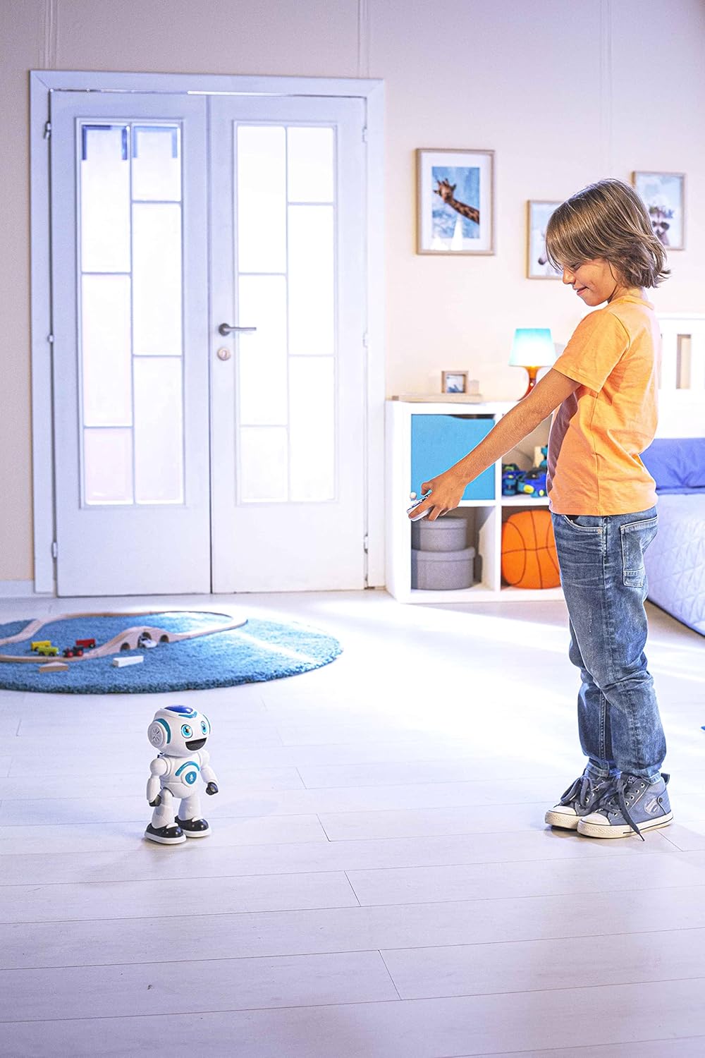Lexibook - Powerman Master Interaktiver Spielzeugroboter, der im Kopf liest Spielzeug für Kinder Tan