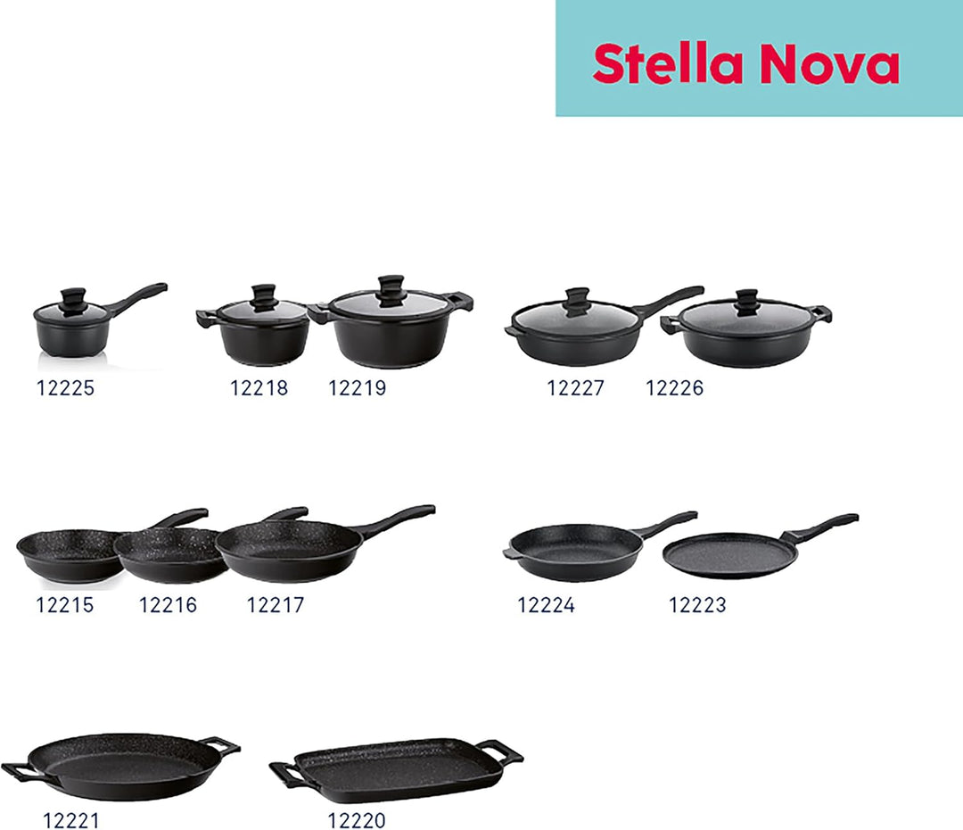 Kela Schmorpfanne Stella Nova, Ø 28 cm, Aluguss, Allherdboden, antihaftbeschichtet, hitzebeständig b