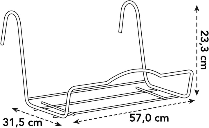 elho Supports Metall 60 - Zubehör für Balkon & Aussen Zubehör - Ø 58.5 x H 22.5 cm - Schwarz/Anthraz