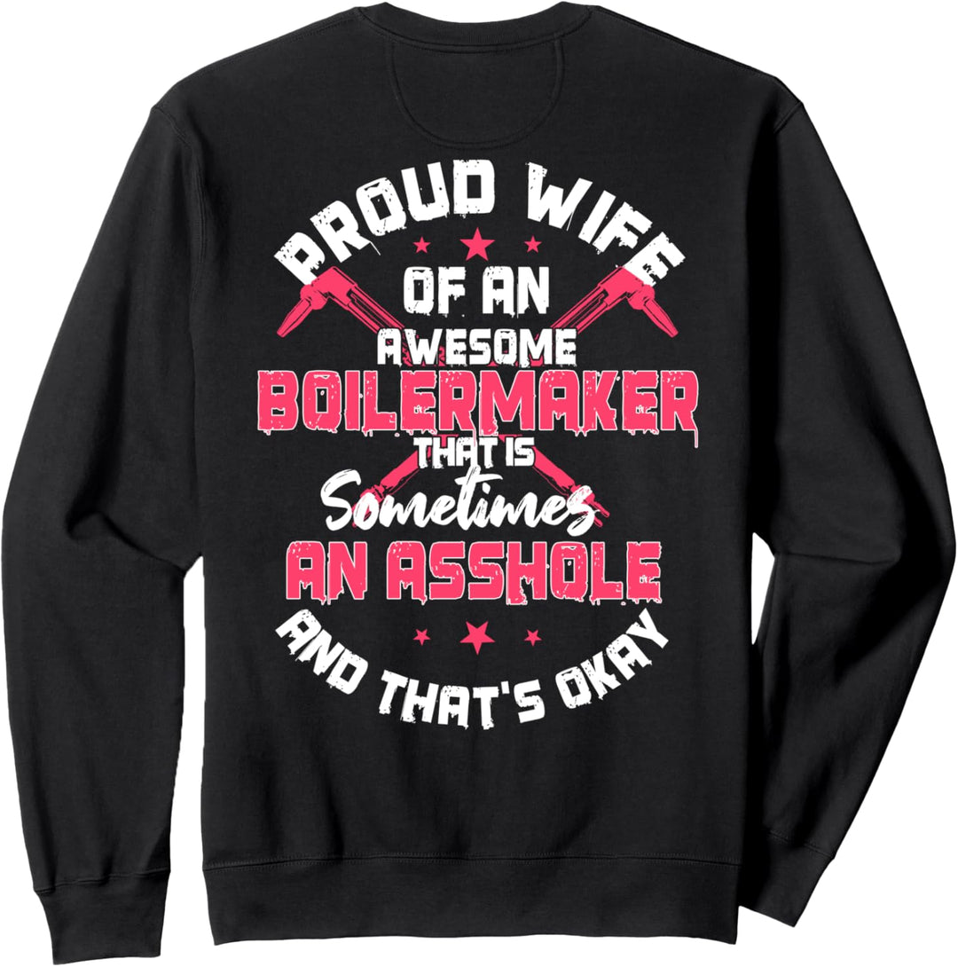 Boilermaker Wife Design auf der Rückseite der Kleidung Sweatshirt