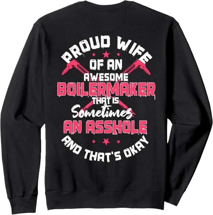 Boilermaker Wife Design auf der Rückseite der Kleidung Sweatshirt