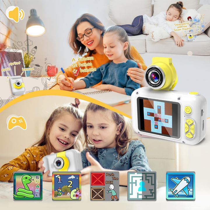 KinderKamera,ARNSSIEN Kinder Kamera,Selfie,Geschenk für3 4 5 6 7 8 9 10Jahre Mädchen und Junge,2.4in