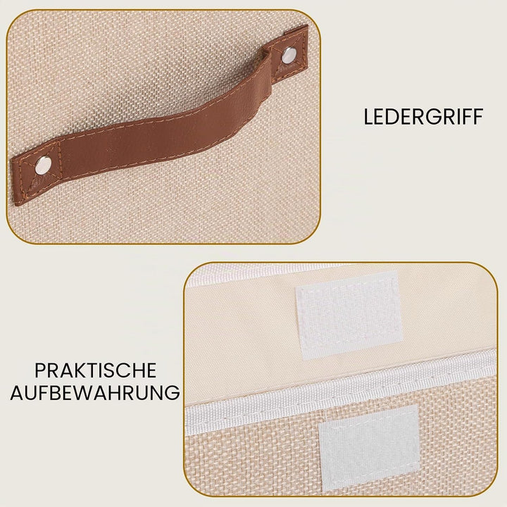 Yawinhe 3 Stück Aufbewahrungsbox mit Deckel, Faltbare Stoffboxen, Waschbare, für Schlafzimmer, Kleid