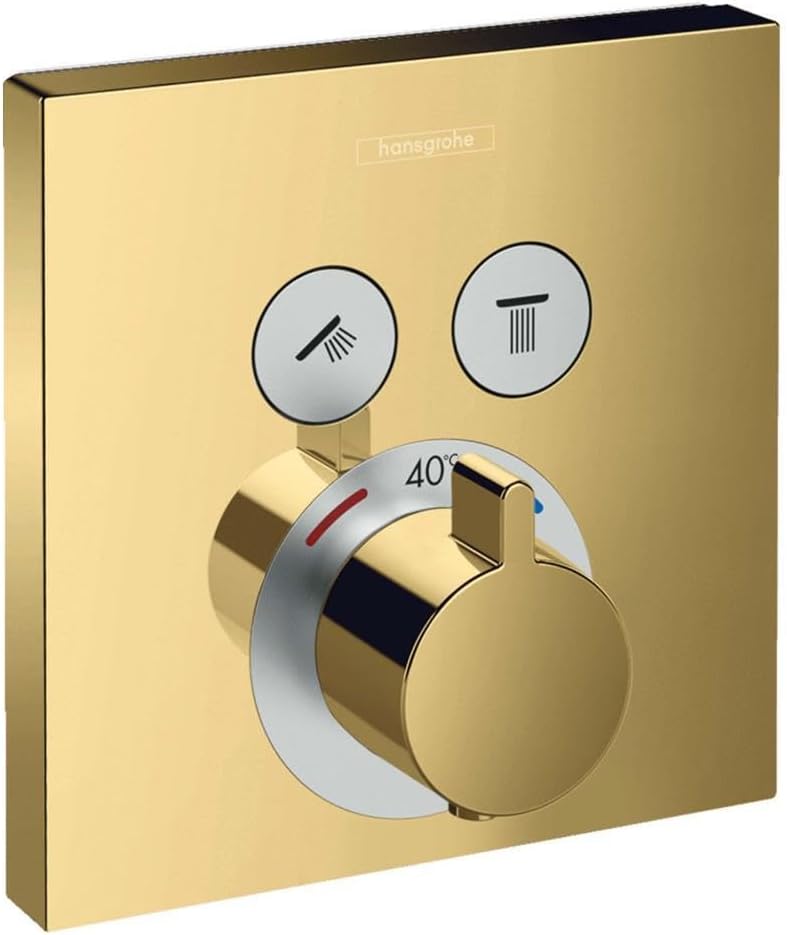 hansgrohe Unterputz Theromstat Shower Select, für 2 Funktionen, Polished Gold Optic Polished Gold Op