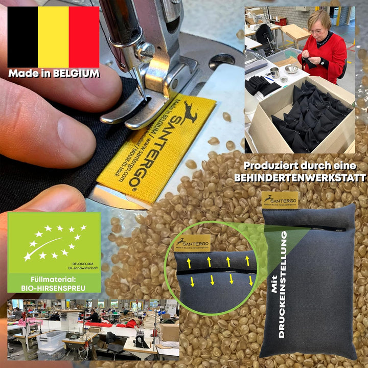 Mauspad Handgelenkauflage - ergonomische Handballenauflage aus Bio-Hirsespreu, Anti-Sehnenscheidenpr