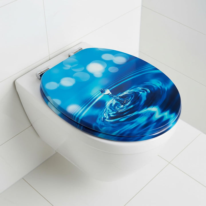 SINOBATH WC-Sitz Mit Absenkautomatik, Hochwertige Und Stabile Antibakterieller Toiletten, MDF Holzke