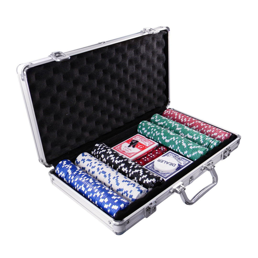 Eaxus® Edles Pokerset im Alukoffer - Pokerkoffer Royal Flush 300 Chips, inkl. Kartendecks Royal Flus