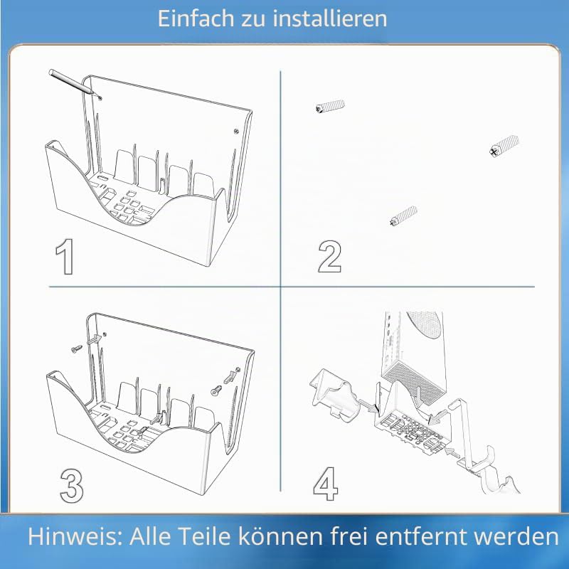 Hosanwell Xbox Series S Wandhalterungs, Halterungs Wand für Xbox Series S Konsole und Controller und