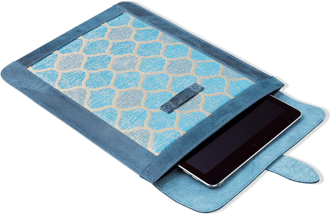 LONDO Echtleder-Ärmeltasche für Ipad - Small Blau Small, Blau Small