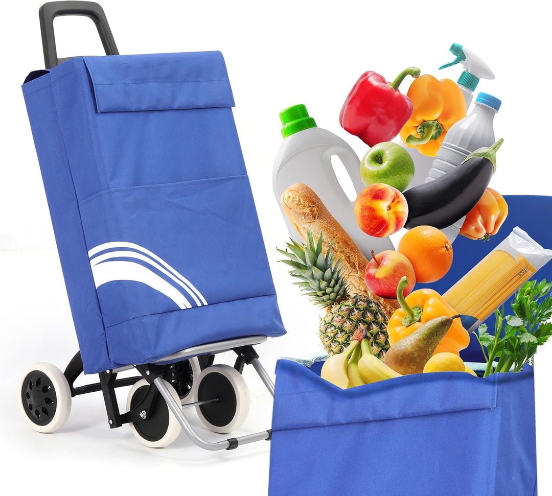 40Liter Wasserabweisender Trolley Einkaufstrolley Klappbar, Shopping Trolley, Einkaufswagen Faltbar,