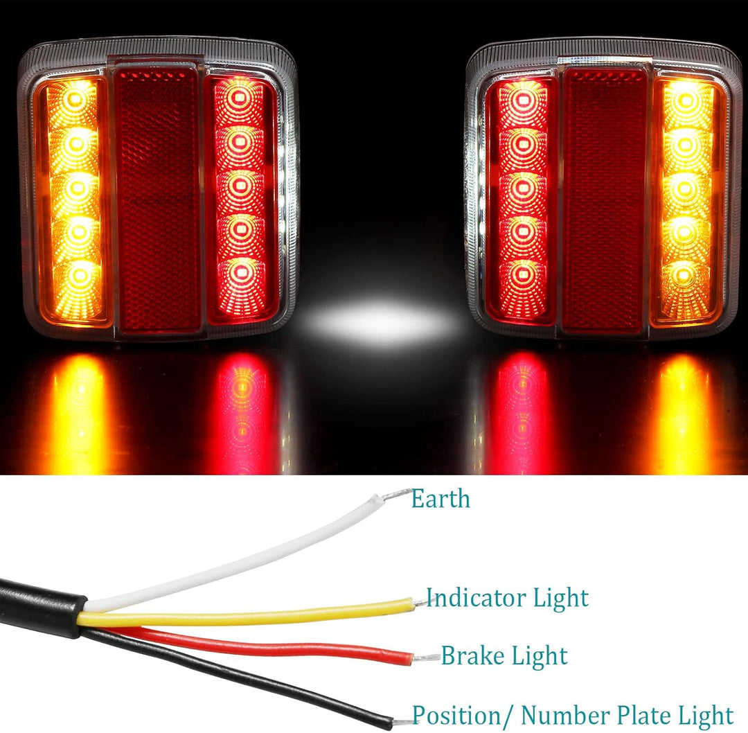 DARKGUARD LED Anhänger Rückleuchten Set,Rücklichter Für Anhänger 12v led,Rücklicht Anhänger Led 12v,