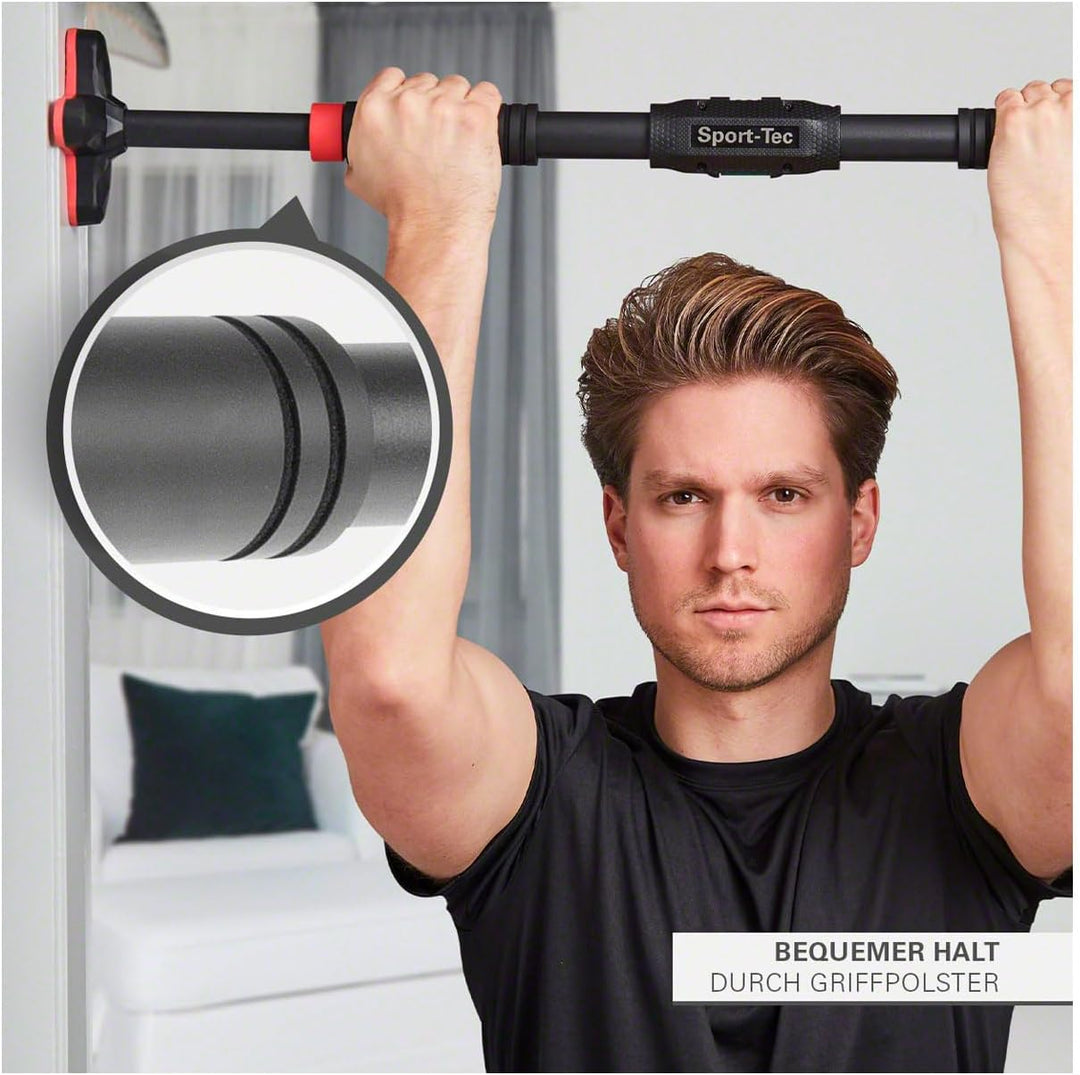 Sport-Tec Türreck Klimmzugstange Pull-Up 10.0, 65-100 cm Klimmzugbügel für Türrahmen, Pull-Up Bar oh