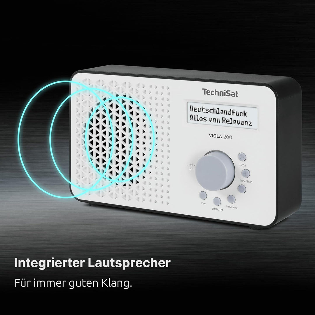 TechniSat Viola 200 - tragbares DAB+/UKW-Radio (mit LCD-Display, Teleskopantenne, Favoritenspeicher,
