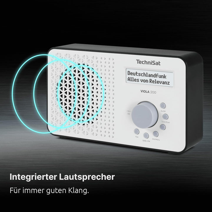 TechniSat Viola 200 - tragbares DAB+/UKW-Radio (mit LCD-Display, Teleskopantenne, Favoritenspeicher,