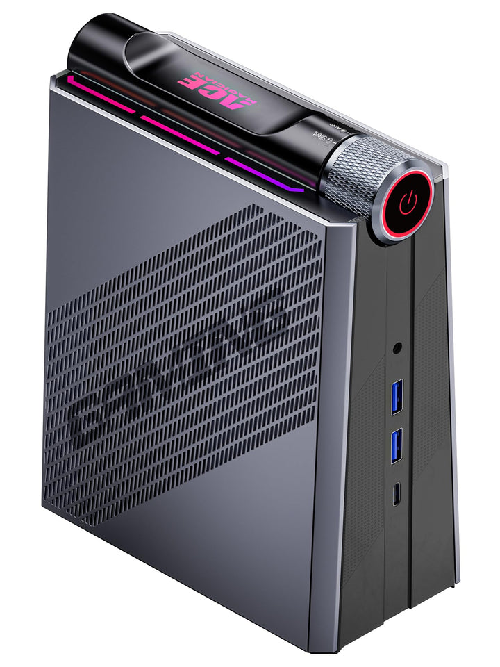 ACEMAGICIAN Mini Gaming PC AMD Ryzen 9 6900HX (bis zu 4,9 GHz), 32GB DDR5 512GB NVME SSD, Micro Desk