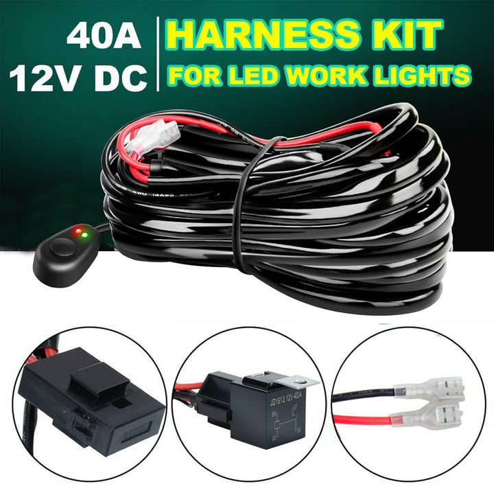 PICAA Gebogen 32 Zoll 405W LED Arbeitsscheinwerfer mit Magnetische Halterung Kabelbaum Kit, Tri-Reih