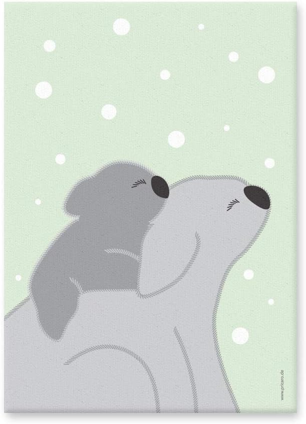 PRICARO Leinwand "Tierliebe", 20 x 30 cm, 3er Set