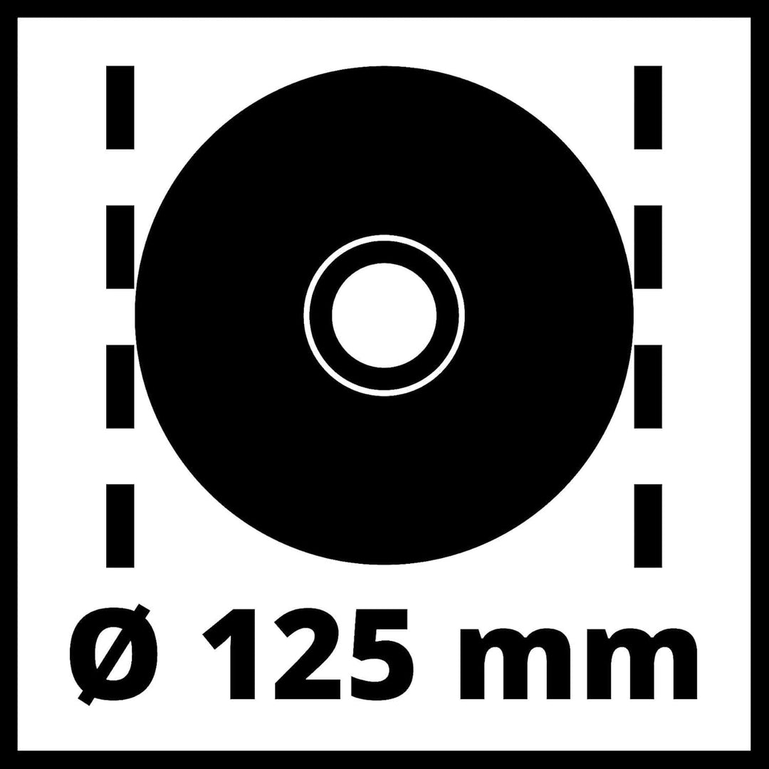 Einhell Winkelschleifer TC-AG 125/850 (850 W, 12.000 min-1, max. Schnitttiefe 33 mm, max. Scheibendu
