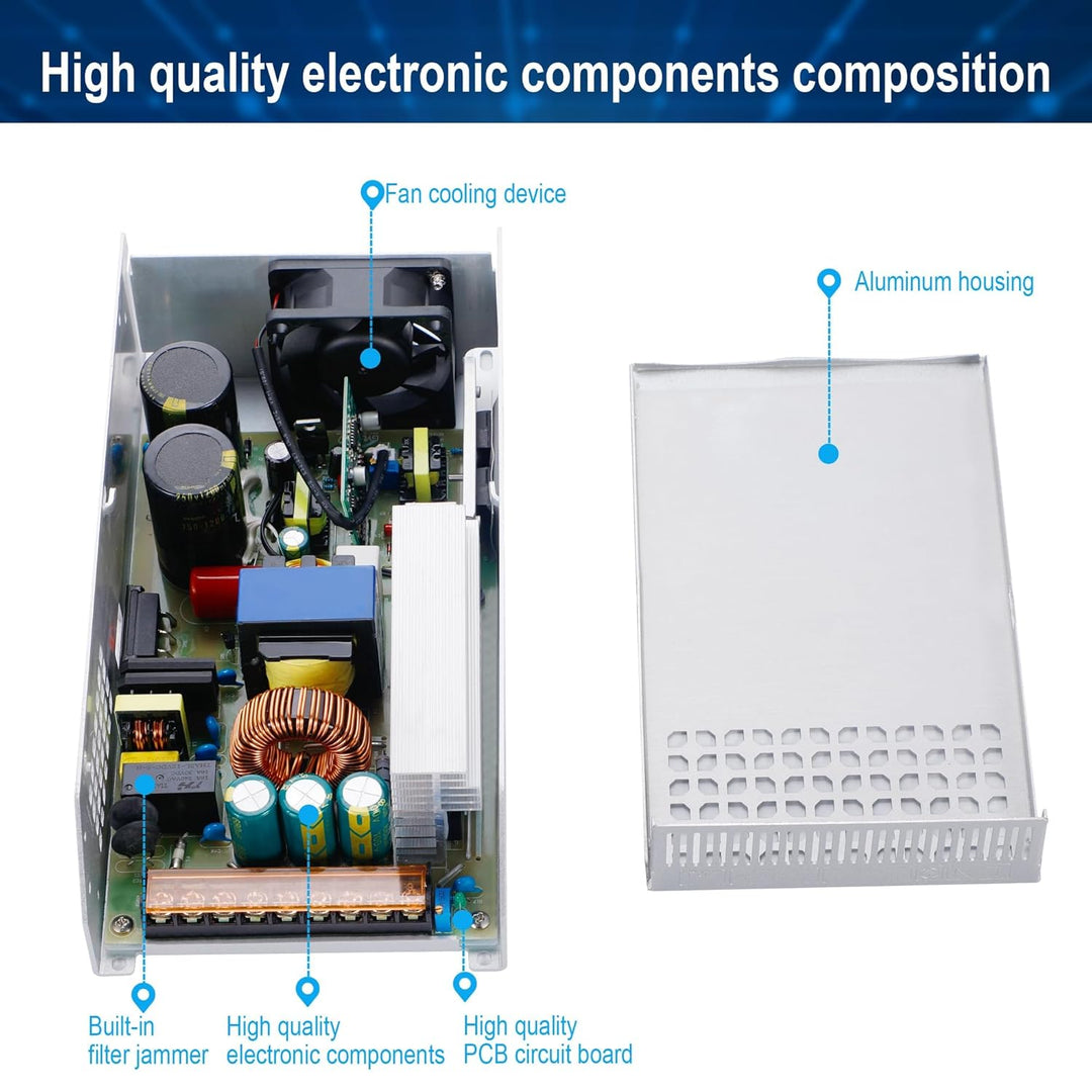Universal Schaltnetzteil 48V 20.8A 1000W Geregelter Universal Netzteil AC 110V/220V (PSU SMPS) 48Vol