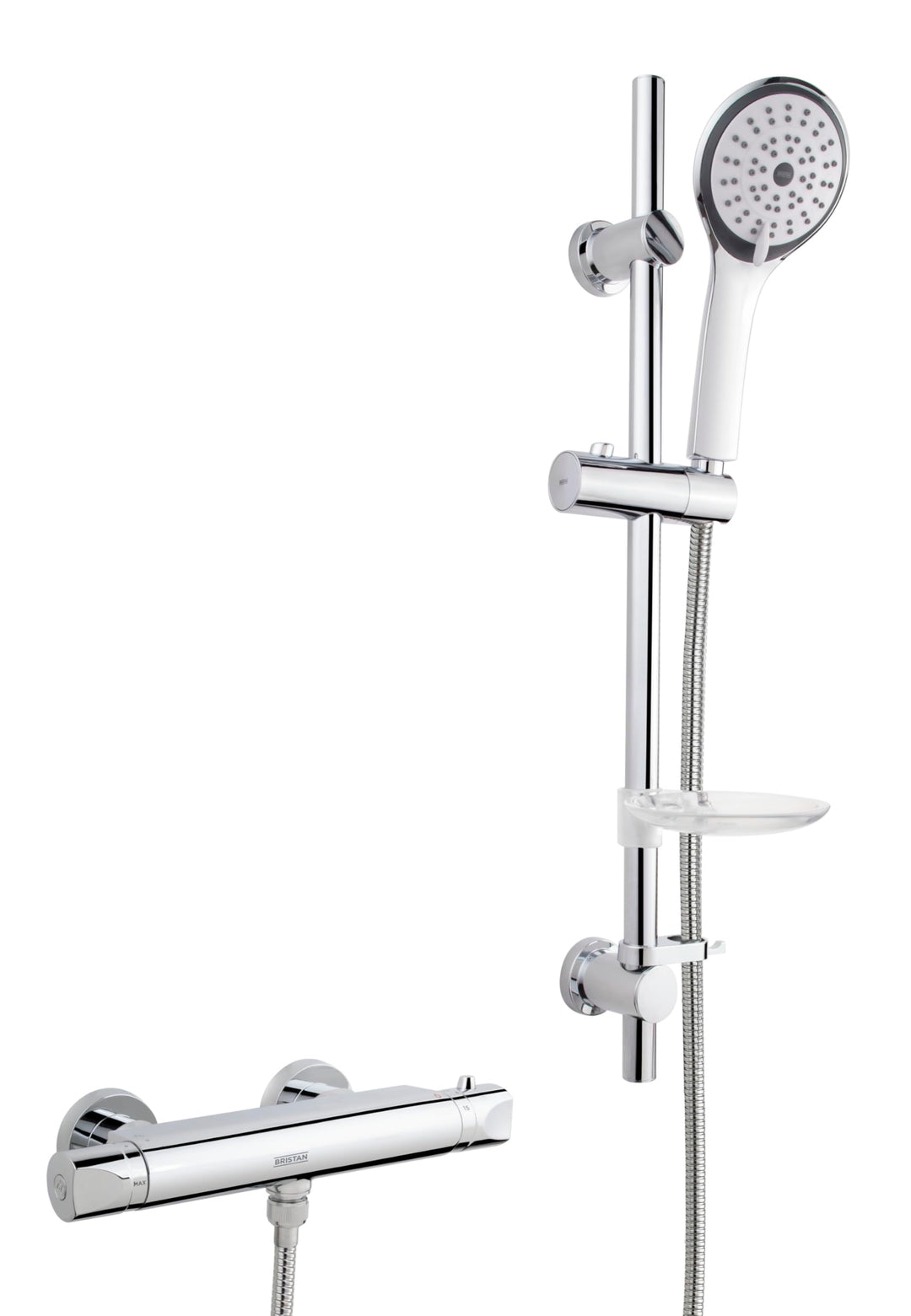 Bristan AR2 SHXMTFF C Thermostat-Duscharmatur mit Multifunktionsbausatz und Schnelleinbauanschlüssen