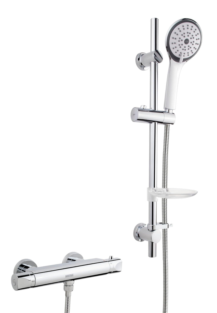 Bristan AR2 SHXMTFF C Thermostat-Duscharmatur mit Multifunktionsbausatz und Schnelleinbauanschlüssen