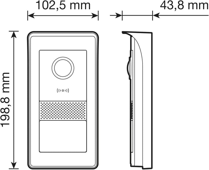 VIMAR K42935 Videosprechenalagen-Set enthält Freisprech-Touchscreen-Videohaustelefon LCD 7in, 1-Tast
