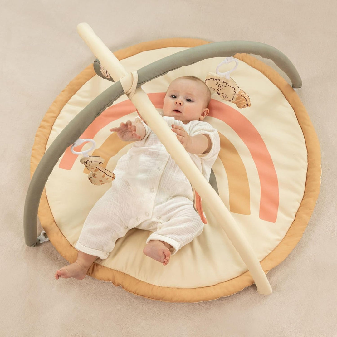 Hakuna Matte Baby Spielbogen - Extra Dicke und Weiche Krabbeldecke für Baby mit Entdeckungsspiegel u