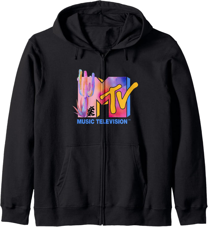 MTV Colorful Desert Water Color Logo Kapuzenjacke