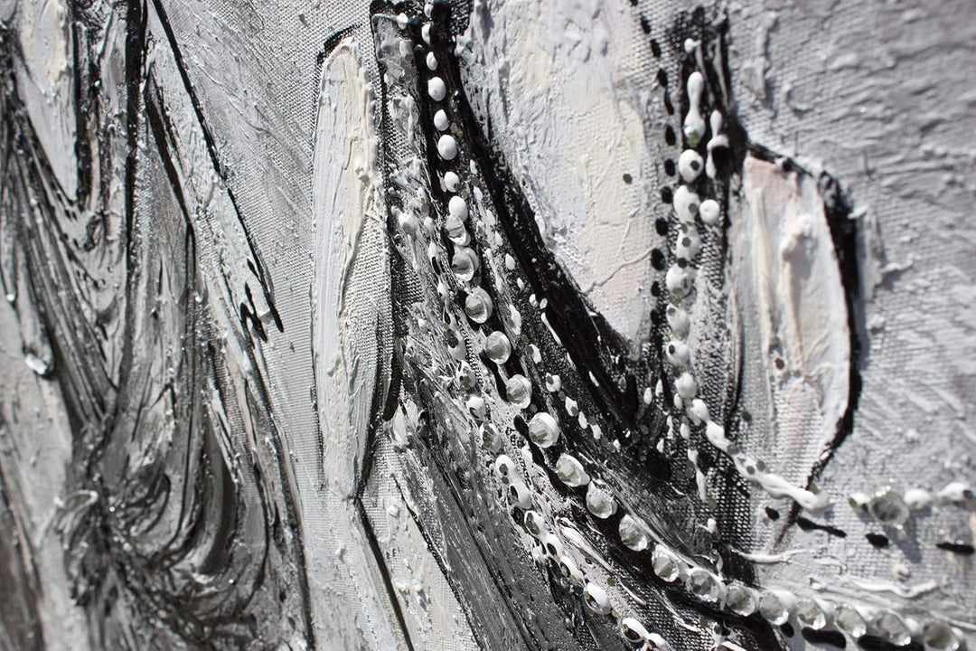 YS-Art Abstrakt Acryl Gemälde auf Leinwand Podest handgemalt Wandbild Wohnzimmer modern Wohndekor Bi