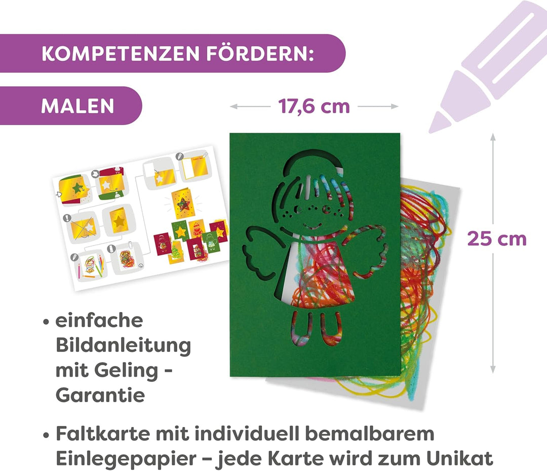 HABA Sachenmacher Bastelset Weihnachten für Kinder ab 3 Jahren – Erstes Basteln im Advent – Bastelbo