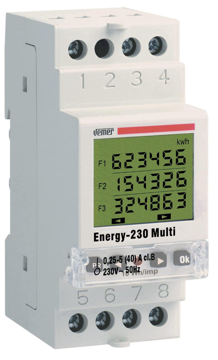 Vemer VE429700 Zähler von Energie energy-230 Multi mit Verbuchung für Zeiten MULTITARIFFA für System