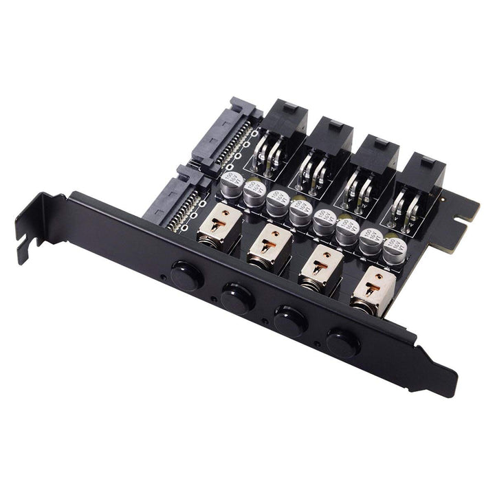 chenyang 4 SATA HDD SSD Festplatte Power Switch Selector Modul Control System mit 120mm PCI Halterun