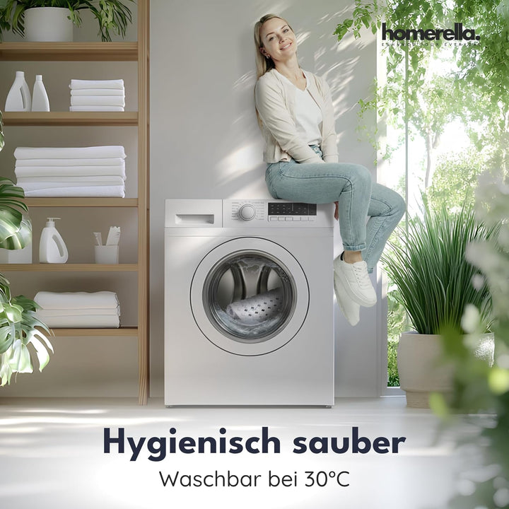 Homerella Duschmatte rutschfest 53x53 cm Dusche - mit 2 Klebehaken Weiss | Fester Halt auf glatten D