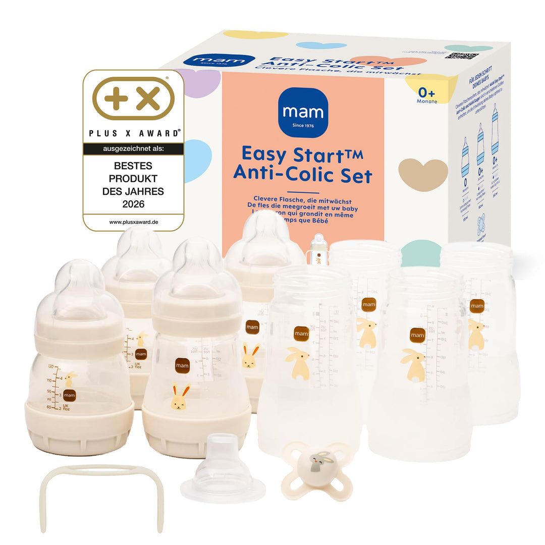 MAM Easy Start Anti-Colic Set | 0+ Mon | Babyflaschen-Set | 94% Akzeptanz &amp; 96% Hebammen-Empfehlung