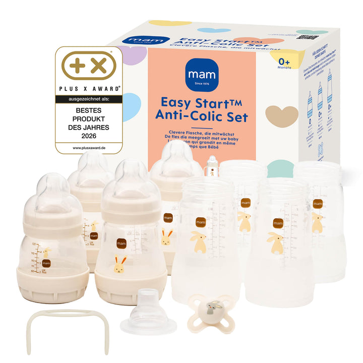 MAM Easy Start Anti-Colic Set | 0+ Mon | Babyflaschen-Set | 94% Akzeptanz &amp; 96% Hebammen-Empfehlung