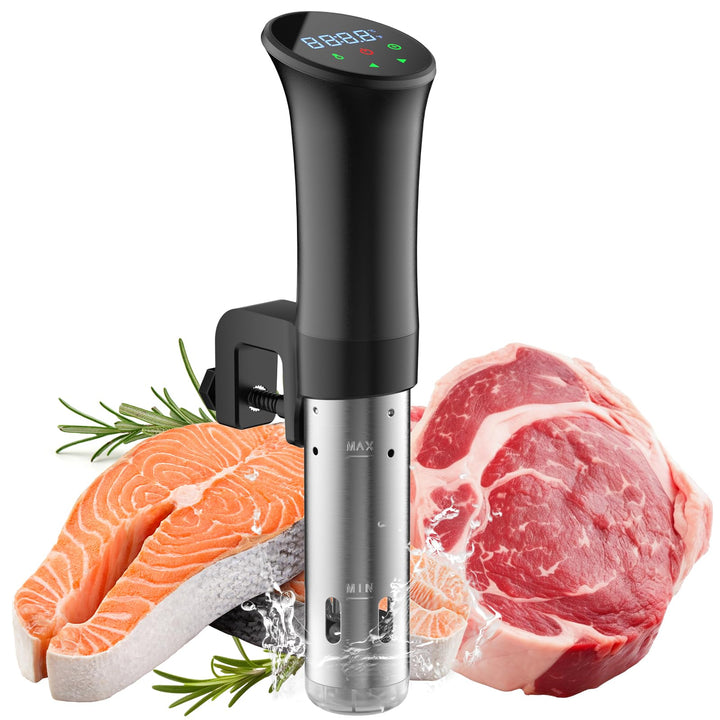 OUSFOT Sous Vide Garer, 0,1°C Präzise Temperaturregelung Sous Vide 3D-Wasserzirkulation,Geeignet für